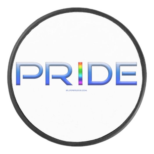 SlipperyJoeのプライドカラフルワードはっきりしたメタリックbl アイスホッケーパック (正面)