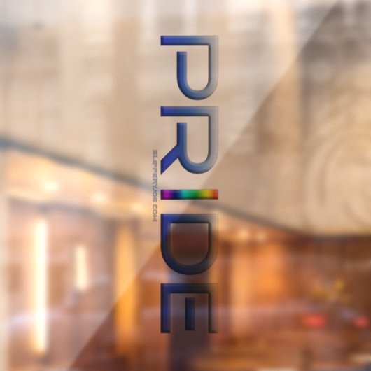 SlipperyJoeのプライドカラフルワードはっきりしたメタリックbl ウィンドウサイン (シート2)