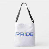 SlipperyJoeのプライドカラフルワードはっきりしたメタリックbl クロスボディバッグ (裏面)