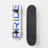 SlipperyJoeのプライドカラフルワードはっきりしたメタリックbl スケートボード (正面)