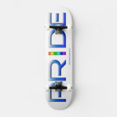 SlipperyJoeのプライドカラフルワードはっきりしたメタリックbl スケートボード (正面)