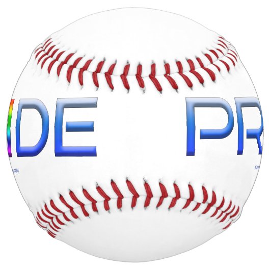 SlipperyJoeのプライドカラフルワードはっきりしたメタリックbl ソフトボール (正面)