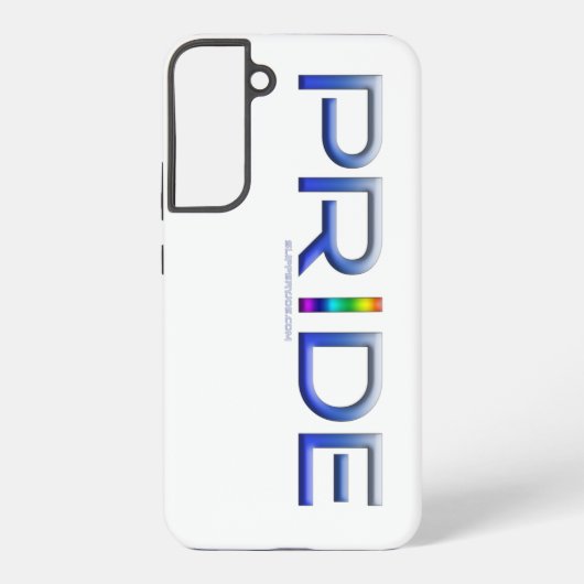 SlipperyJoeのプライドカラフルワード青い虹の列 Samsung Galaxyケース (裏面)