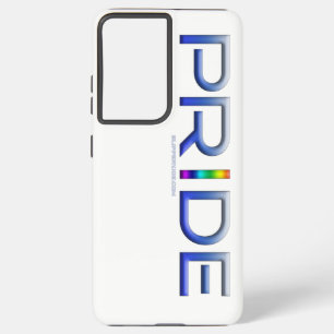 SlipperyJoeのプライドカラフルワード青い虹の列 Samsung Galaxy S21 Ultraケース