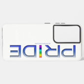 SlipperyJoeのプライドカラフルワード青い虹の列 Samsung Galaxyケース (左側面)