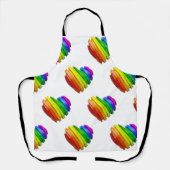 SlipperyJoeのプライドハートの形状が複数の水平 エプロン (正面)