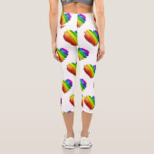 SlipperyJoeのプライドハートの形状が複数の水平 カプリレギンス (裏面)