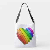 SlipperyJoeのプライドハートの形状が複数の水平 クロスボディバッグ (裏面)