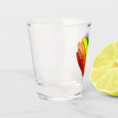 SlipperyJoeのプライドハートの形状が複数の水平 ショットグラス (左)