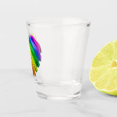 SlipperyJoeのプライドハートの形状が複数の水平 ショットグラス (右)