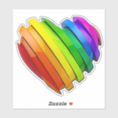 SlipperyJoeのプライドハートの形状が複数の水平 シール (シート)