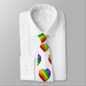 SlipperyJoeのプライドハートの形状が複数の水平 ネクタイ (タイ)