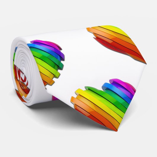 SlipperyJoeのプライドハートの形状が複数の水平 ネクタイ (ロール)