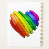 SlipperyJoeのプライドハートの形状が複数の水平 プランナー手帳 (裏面)