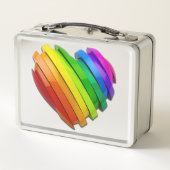 SlipperyJoeのプライドハートの形状が複数の水平 メタルランチボックス (裏面)