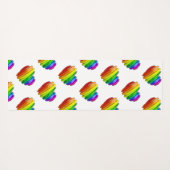 SlipperyJoeのプライドハートの形状が複数の水平 ヨガマット (裏面(横))