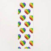 SlipperyJoeのプライドハートの形状が複数の水平 ヨガマット (正面)