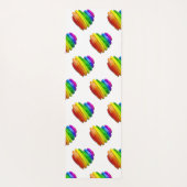 SlipperyJoeのプライドハートの形状が複数の水平 ヨガマット (裏面)