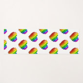 SlipperyJoeのプライドハートの形状が複数の水平 ヨガマット (正面(横))