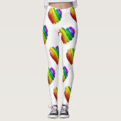 SlipperyJoeのプライドハートの形状が複数の水平 レギンス (正面)