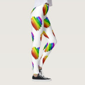 SlipperyJoeのプライドハートの形状が複数の水平 レギンス (右)