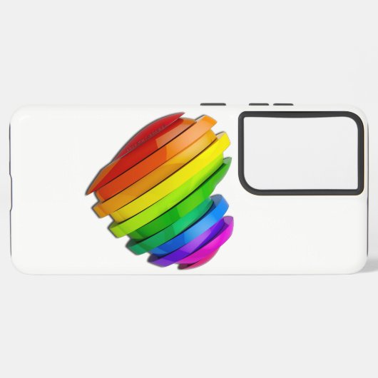 SlipperyJoeのプライドハートの形状が複数の水平 Samsung Galaxyケース (左側面)