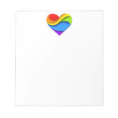 SlipperyJoeのプライドハートカーブハートシェイプ3 ノートパッド (正面)