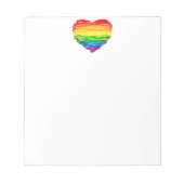 SlipperyJoeのプライドハートハート図形 ノートパッド (正面)