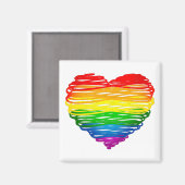 SlipperyJoeのプライドハートハート図形 マグネット (正面/裏面)