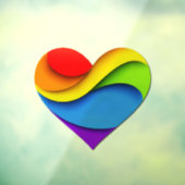 SlipperyJoeのプライドハート曲線シェイプ3-D 3D ウィンドウサイン (シート3)