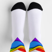 SlipperyJoeのプライドハート曲線シェイプ3-D 3D ソックス (上部)