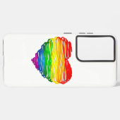 SlipperyJoeのプライドハートScribblesハートシェイプdr Samsung Galaxyケース (左側面)