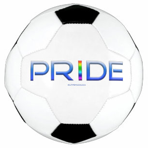 SlipperyJoeのプライドワードのメタリックレターが輝く サッカーボール