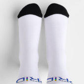 SlipperyJoeのプライドワードのメタリックレターが輝く ソックス (上部)