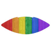 SlipperyJoeのプライド木製の旗の水平虹 アメリカンフットボール (パネル)