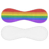 SlipperyJoeのプライド木製の旗の水平虹 ソフトボール (パネル)