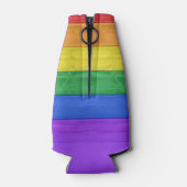SlipperyJoeのプライド木製の旗の水平虹 ボトルクーラー (裏面)