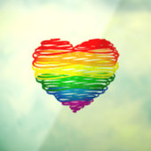 SlipperyJoeのプライド落書きハートシェイプスケッチ ウィンドウサイン (シート3)