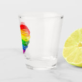 SlipperyJoeのプライド落書きハートシェイプスケッチ ショットグラス (右)