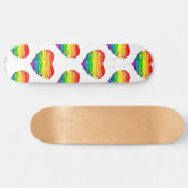 SlipperyJoeのプライド落書きハートシェイプスケッチ スケートボード (横)