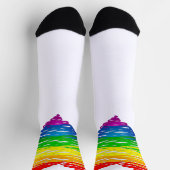 SlipperyJoeのプライド落書きハートシェイプスケッチ ソックス (上部)