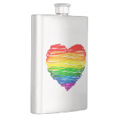 SlipperyJoeのプライド落書きハートシェイプスケッチ フラスク (右)