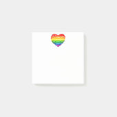 SlipperyJoeのプライド落書きハートシェイプスケッチ ポストイット (正面)