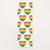 SlipperyJoeのプライド落書きハートシェイプスケッチ ヨガマット (正面)