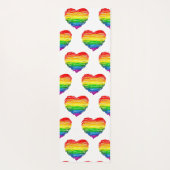 SlipperyJoeのプライド落書きハートシェイプスケッチ ヨガマット (裏面)