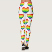 SlipperyJoeのプライド落書きハートシェイプスケッチ レギンス (裏面)