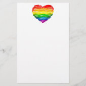 SlipperyJoeのプライド落書きハートシェイプスケッチ 便箋 (正面)