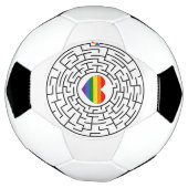 SlipperyJoeのプライド迷路ハート矢印パズルlabyri サッカーボール (回転)