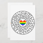 SlipperyJoeのプライド迷路ハート矢印パズルlabyri シーズンカード (正面/裏面)