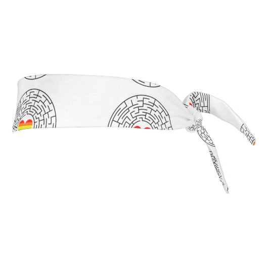 SlipperyJoeのプライド迷路ハート矢印パズルlabyri タイヘッドバンド (回転90)